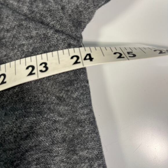 NWOT Jocelyn Small Fur Trim Pullover Hoodie Heather Gray Navy Blue Sweatshirt - Picture 7 of 11